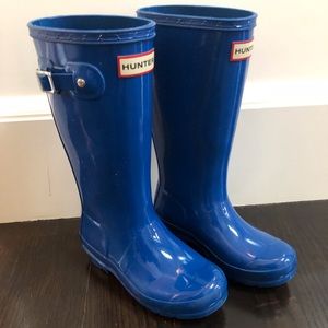 Hunter Original Kids’ Gloss Blue Rain Boot Size 1